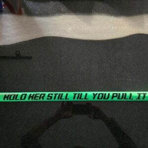 Green bar with text on black background.